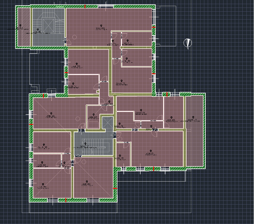 Planimetria di rilievo di un edificio elaborata con software professionale